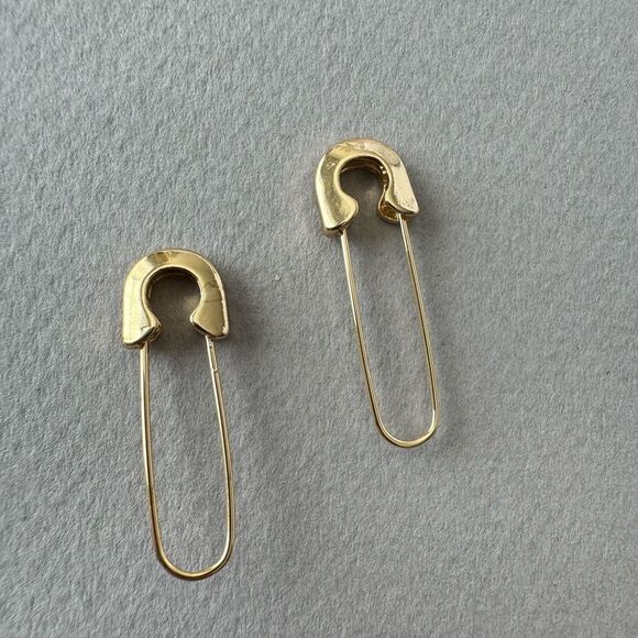 safety pin earrings A730 - Picture 5 of 6